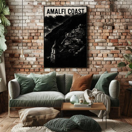 Amalfi Coast Poster Wall Art 18x24 Coastal Decor Print