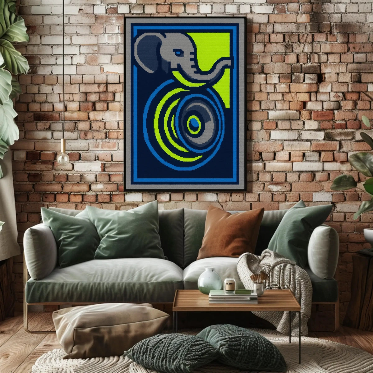 Vibrant Elephant Abstraction Abstract Poster
