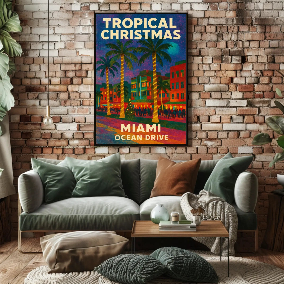 Tropical Christmas in Miami Poster