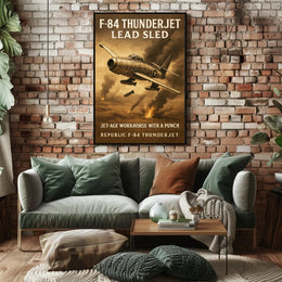 F-84 Thunderjet Jet-Age Workhorse Poster PosterGoat