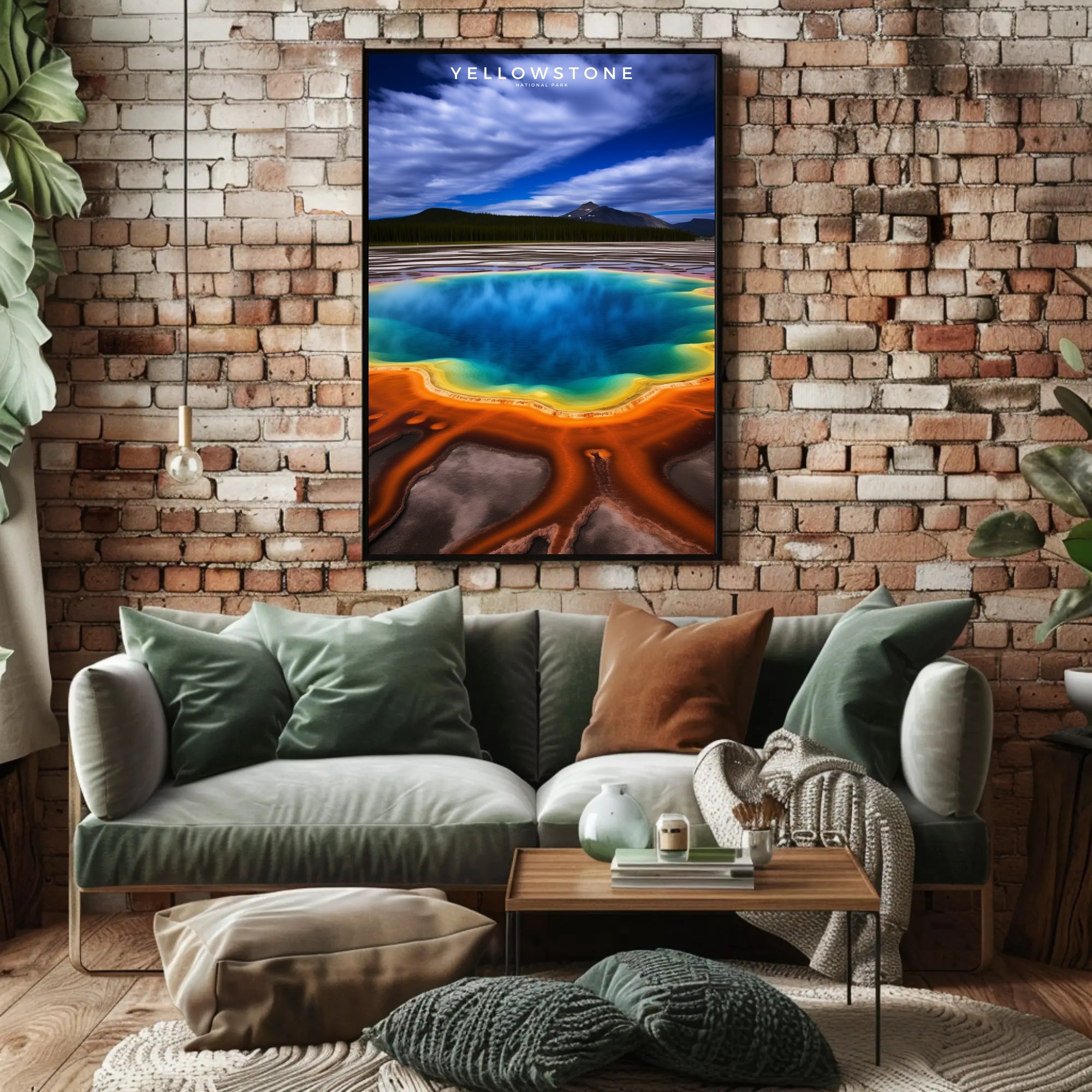 Yellowstone Vivid Colors Travel Poster Print