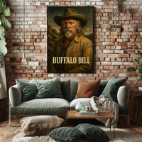 Buffalo Bill Classic Western Portrait Cultural Heritage Poster