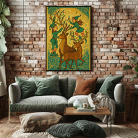 Festive Elves And Reindeer Poster