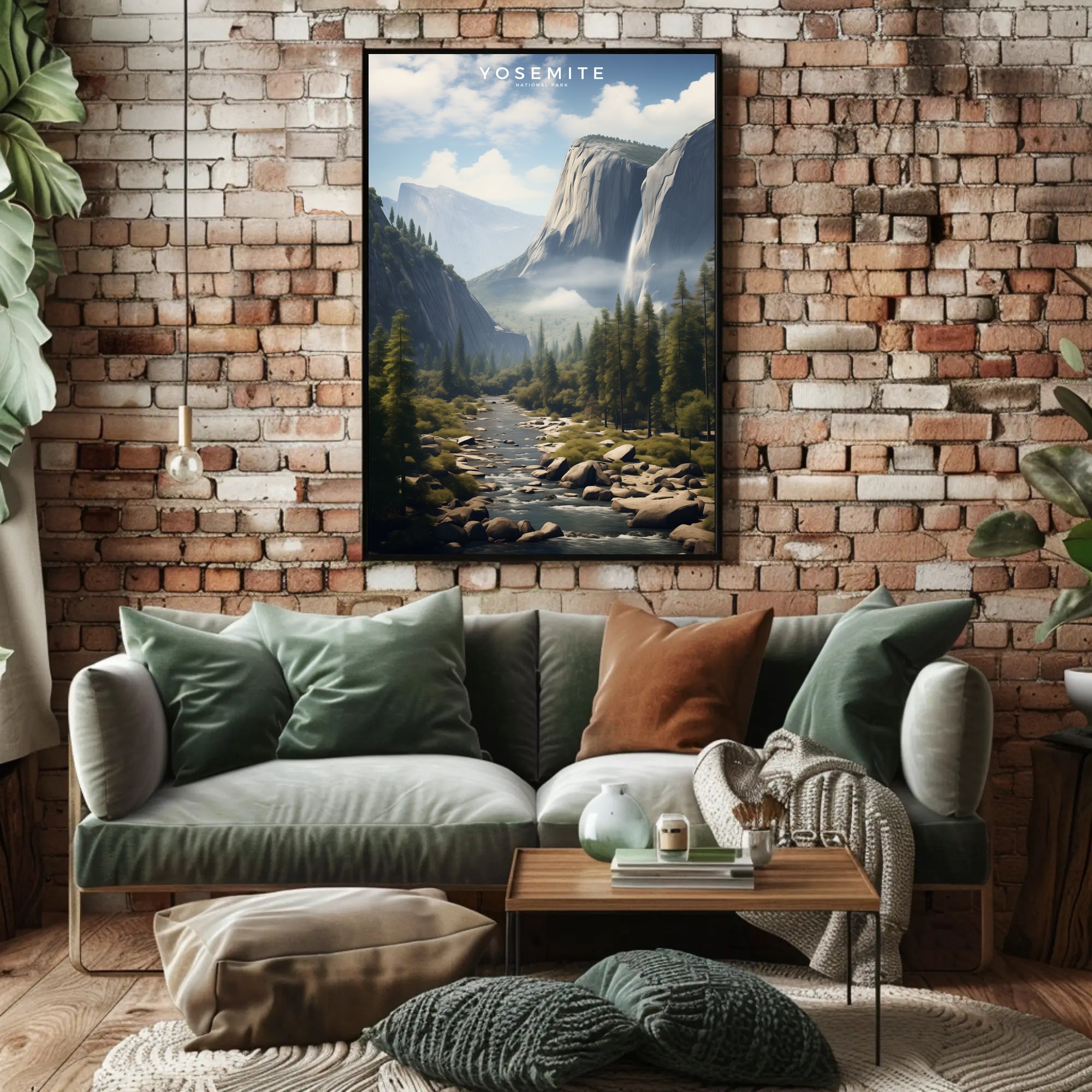 Yosemite Scenic View Poster Wall Art Print