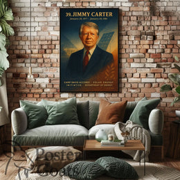 Jimmy Carter Historical Presidency Vintage Poster