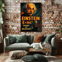 Einstein Relativity Scenic Wanderlust Poster