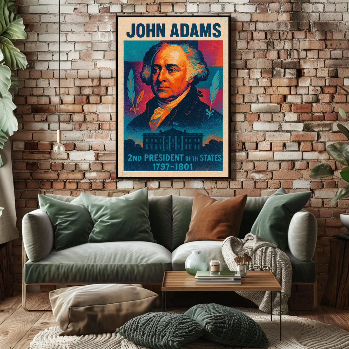 John Adams 2nd President Poster