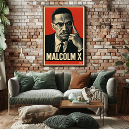 Malcolm X Iconic Leader Poster