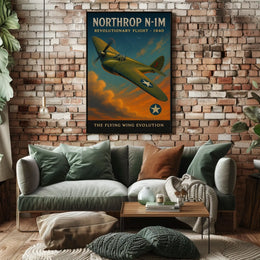 Northrop N-1M 1940 Aviation Art Poster Print