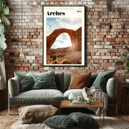 Arches National Park Travel Poster Vintage Print