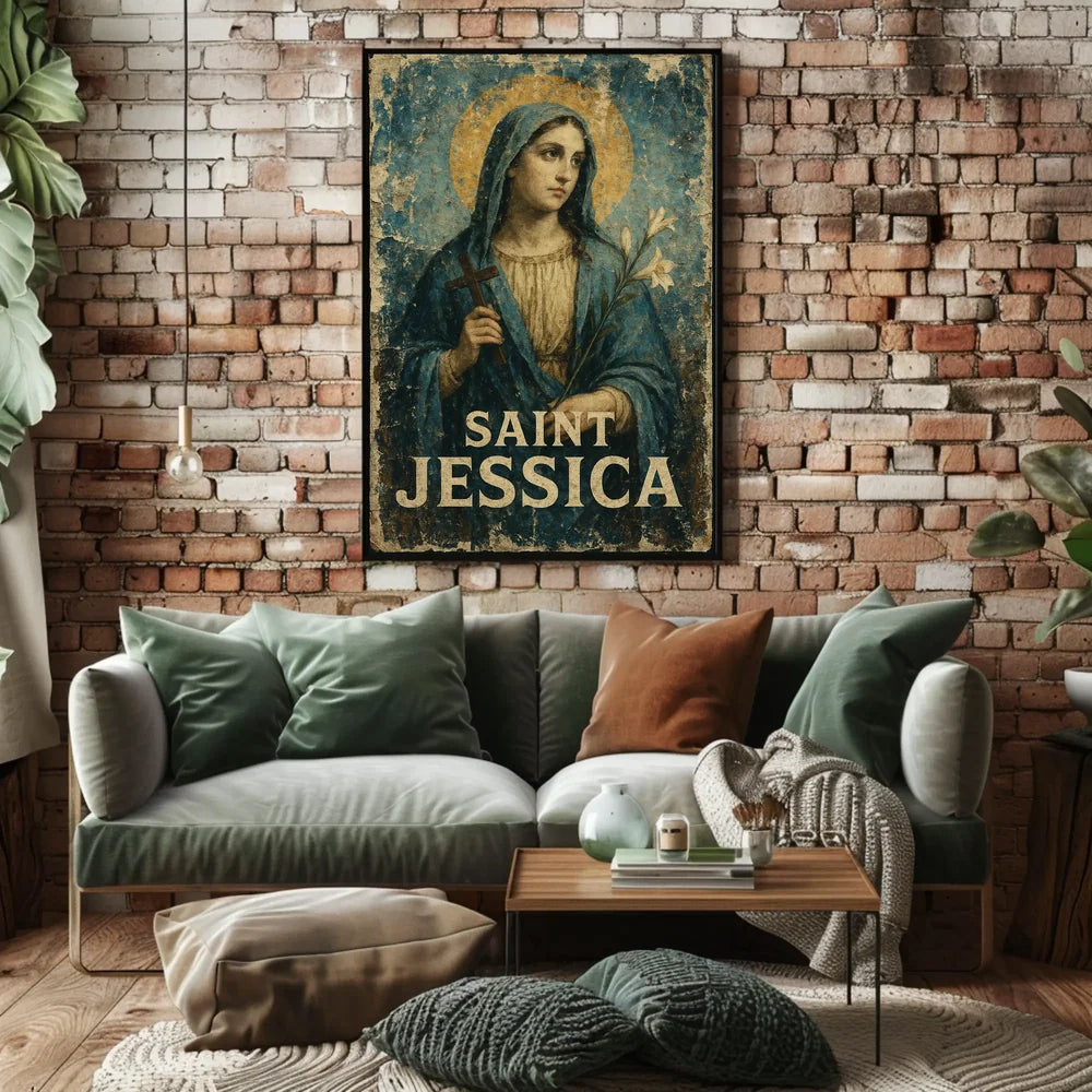 Saint Jessica Vintage Religious Art Poster