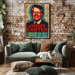 Jimmy Carter 39th President of the United States Street Art Mashup Poster