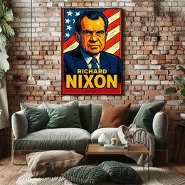 Richard Nixon Poster Historic Portrait Wall Art Decor