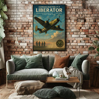 Consolidated F-7 Liberator Vintage Aviation Poster