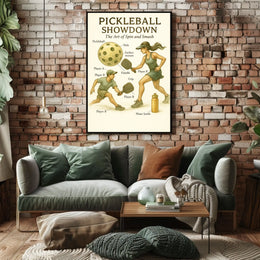 Pickleball Showdown The Art Of Spin Poster