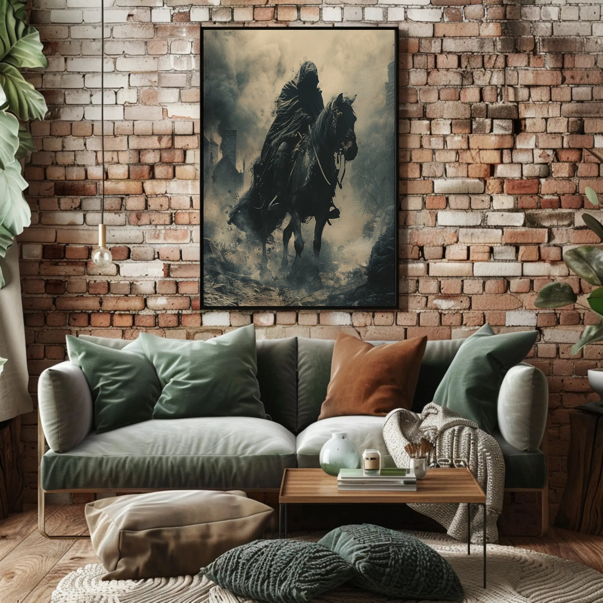 Mysterious Rider in Misty Realm Fantasy or Mythology Poster PosterGoat