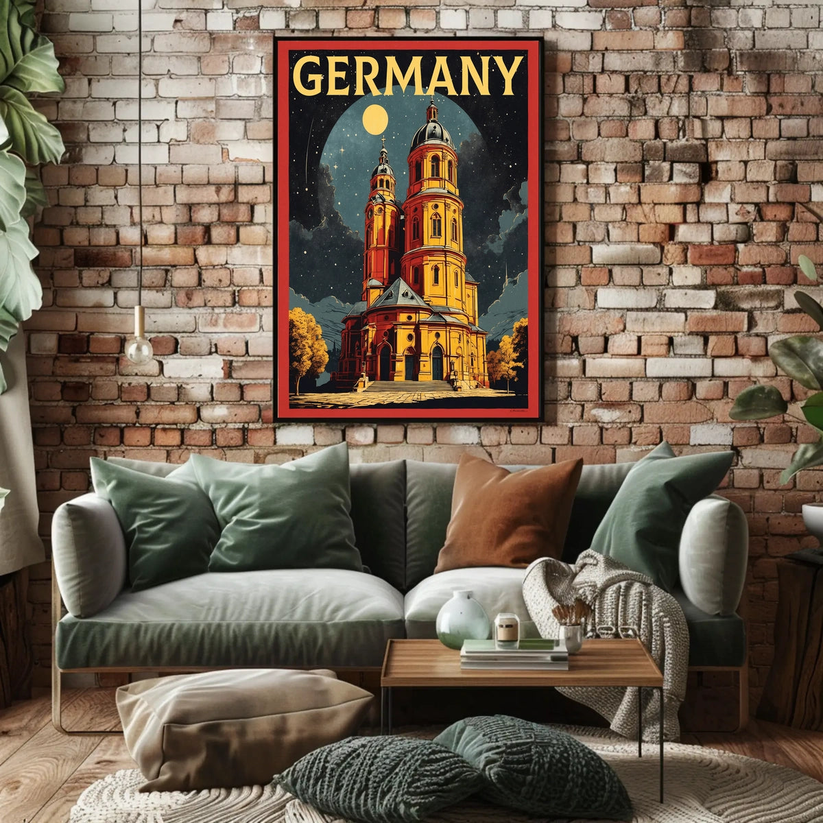 Germany Under the Moonlight Poster