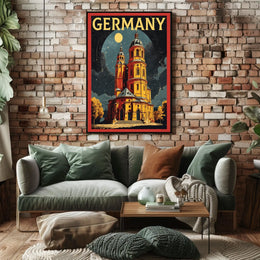Germany Under the Moonlight Poster