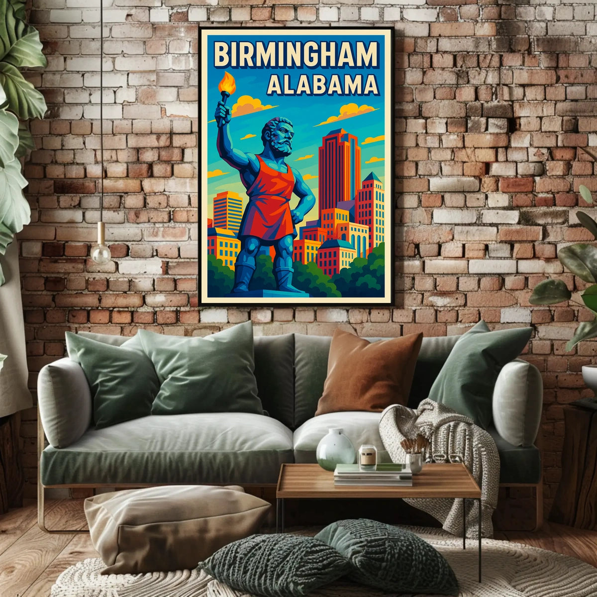 Birmingham, Alabama Vibrant Cityscape Poster