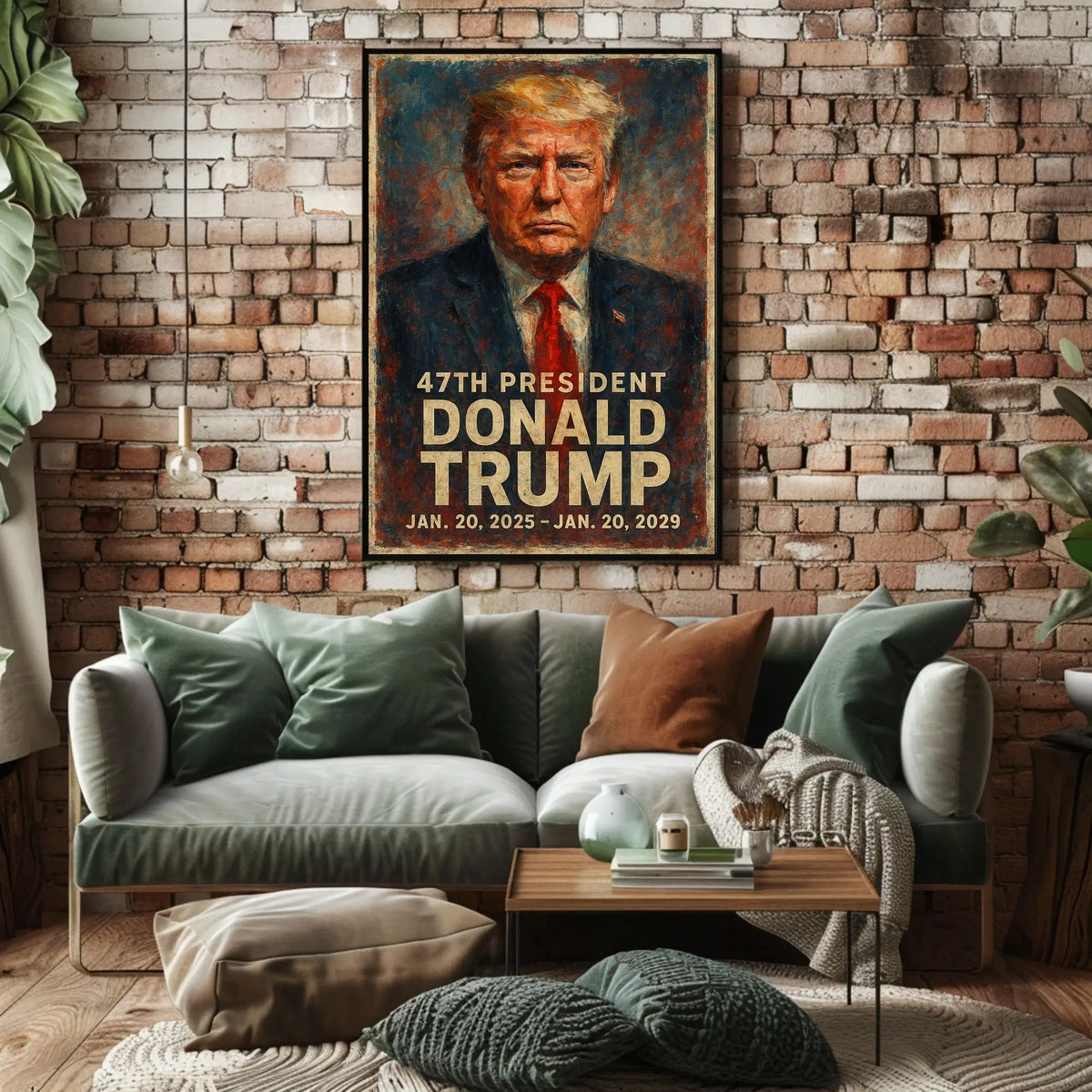 Determined Leadership Expressionism Trump Patriotic Poster