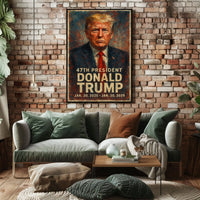 Determined Leadership Expressionism Trump Patriotic Poster