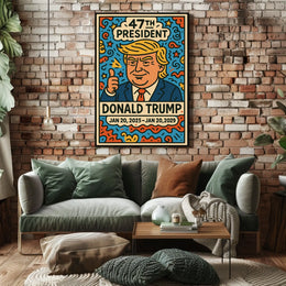 Donald Trump Patriotic Celebration Pop Art Poster