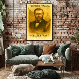 Ulysses S. Grant 18th President of the United States Vintage Watercolor Poster