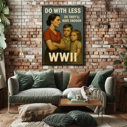 Do With Less WWII Homefront Poster Poster