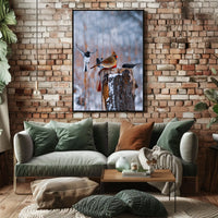 Winter Birds In Flight Poster