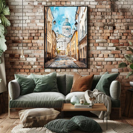 Finland Helsinki Cathedral Street View Poster
