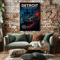 Detroit The Motor City Poster