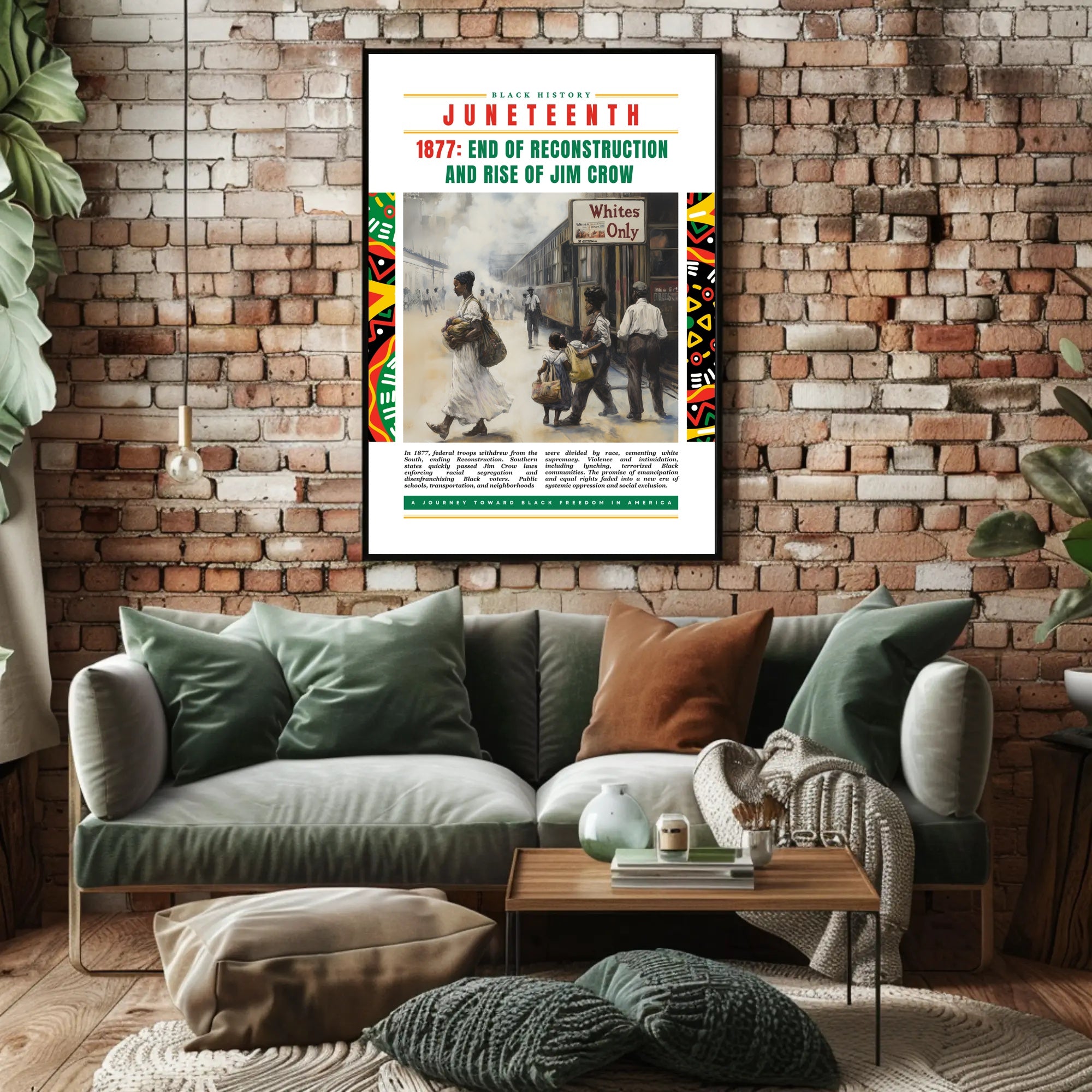 Black History Exploration: Jim Crow Laws Educational Poster