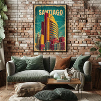 Santiago Cityscape Poster