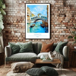 Gondolas on the Grand Canal Poster