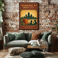 Brew City Milwaukee, WI Poster