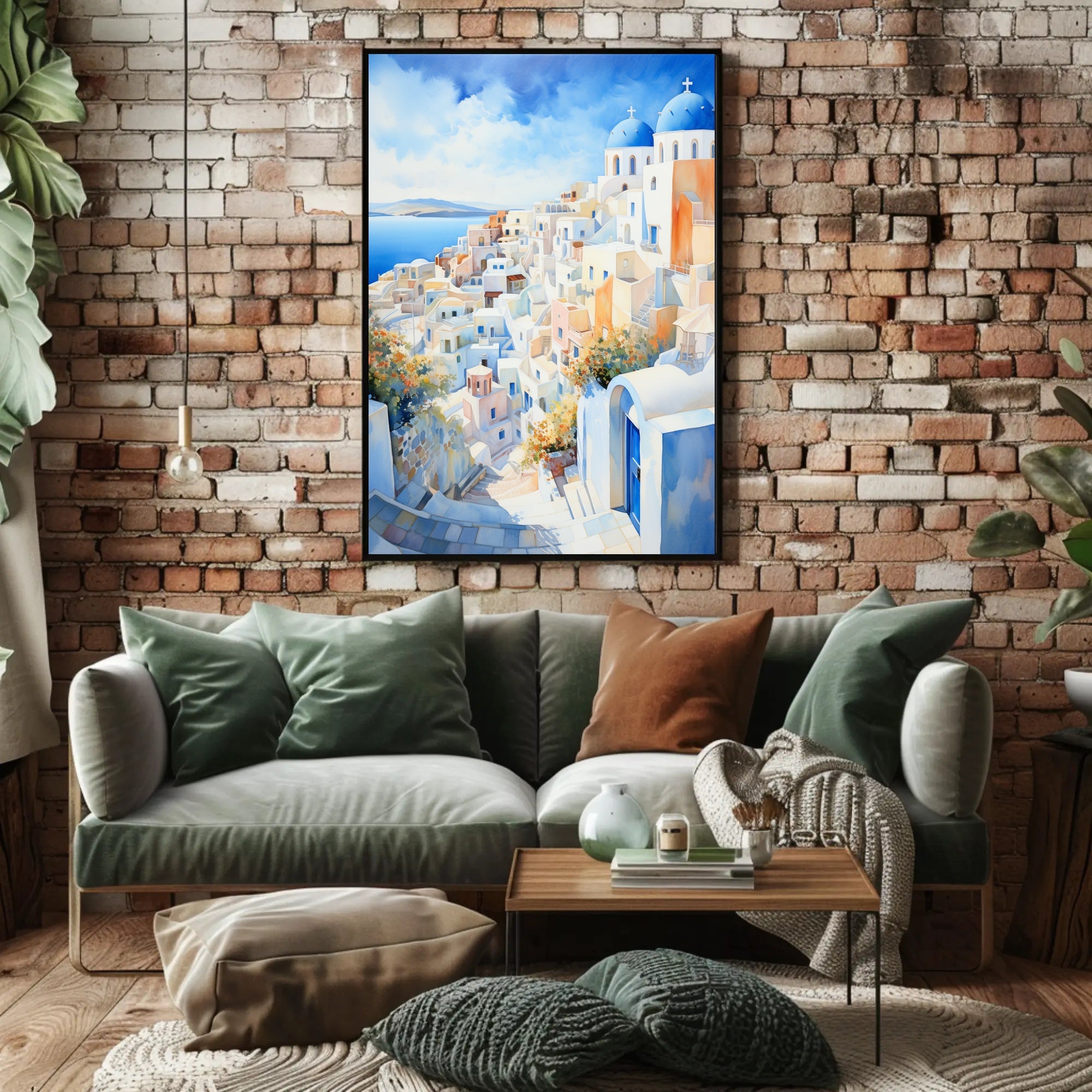 Santorini Serenity Poster