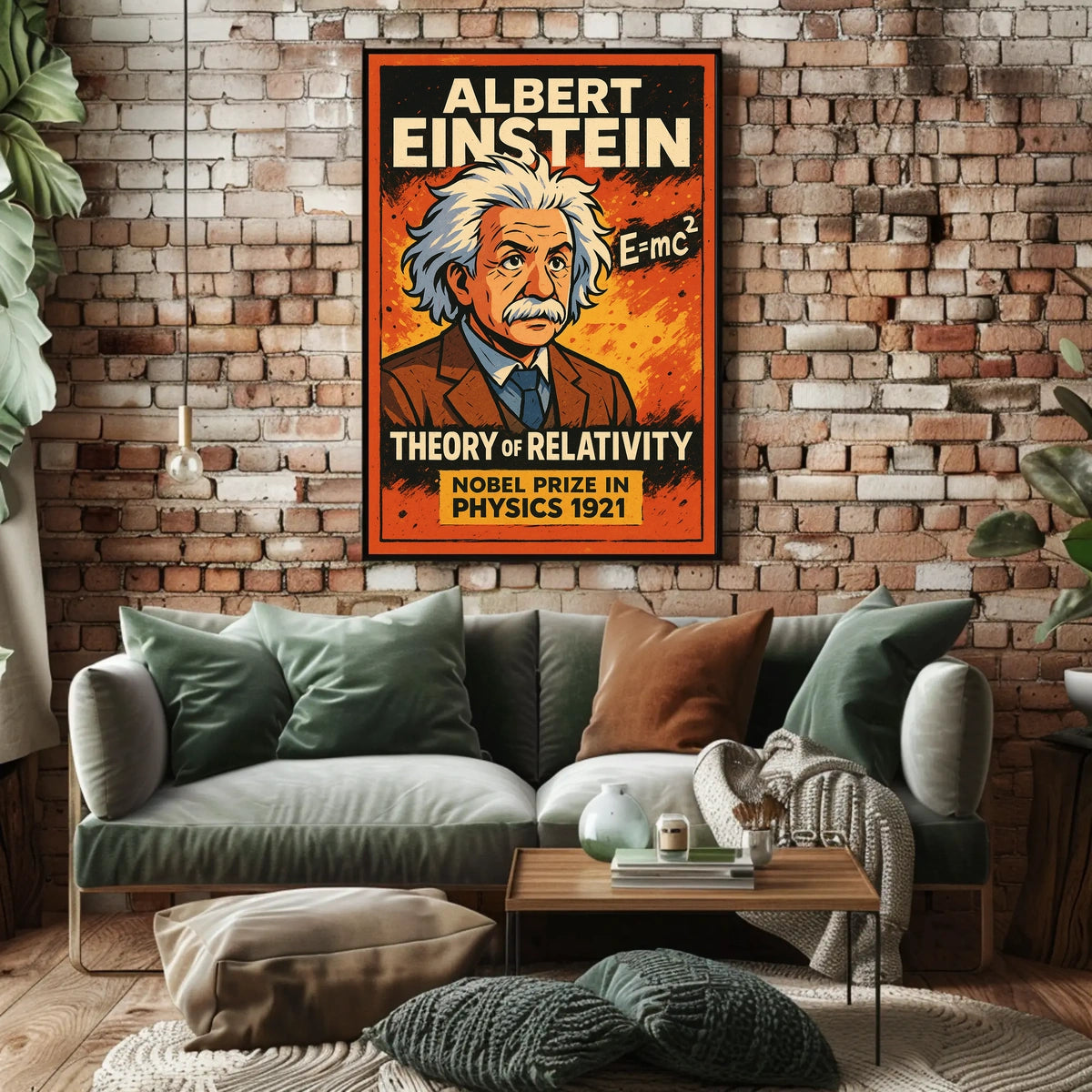 Einstein Relativity Vintage Science Curious Poster