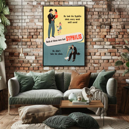Vintage Syphilis Treatment Public Health Educational Poster PosterGoat