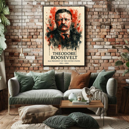 Theodore Roosevelt Brilliance: Immersive Historical Presidential Poster