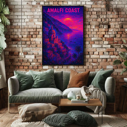 Amalfi Coast Sunset Poster