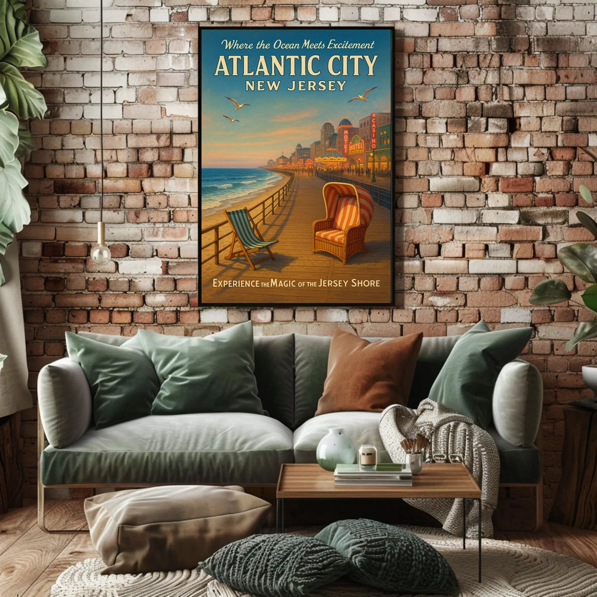 Atlantic City Where the Ocean Meets Excitement Poster