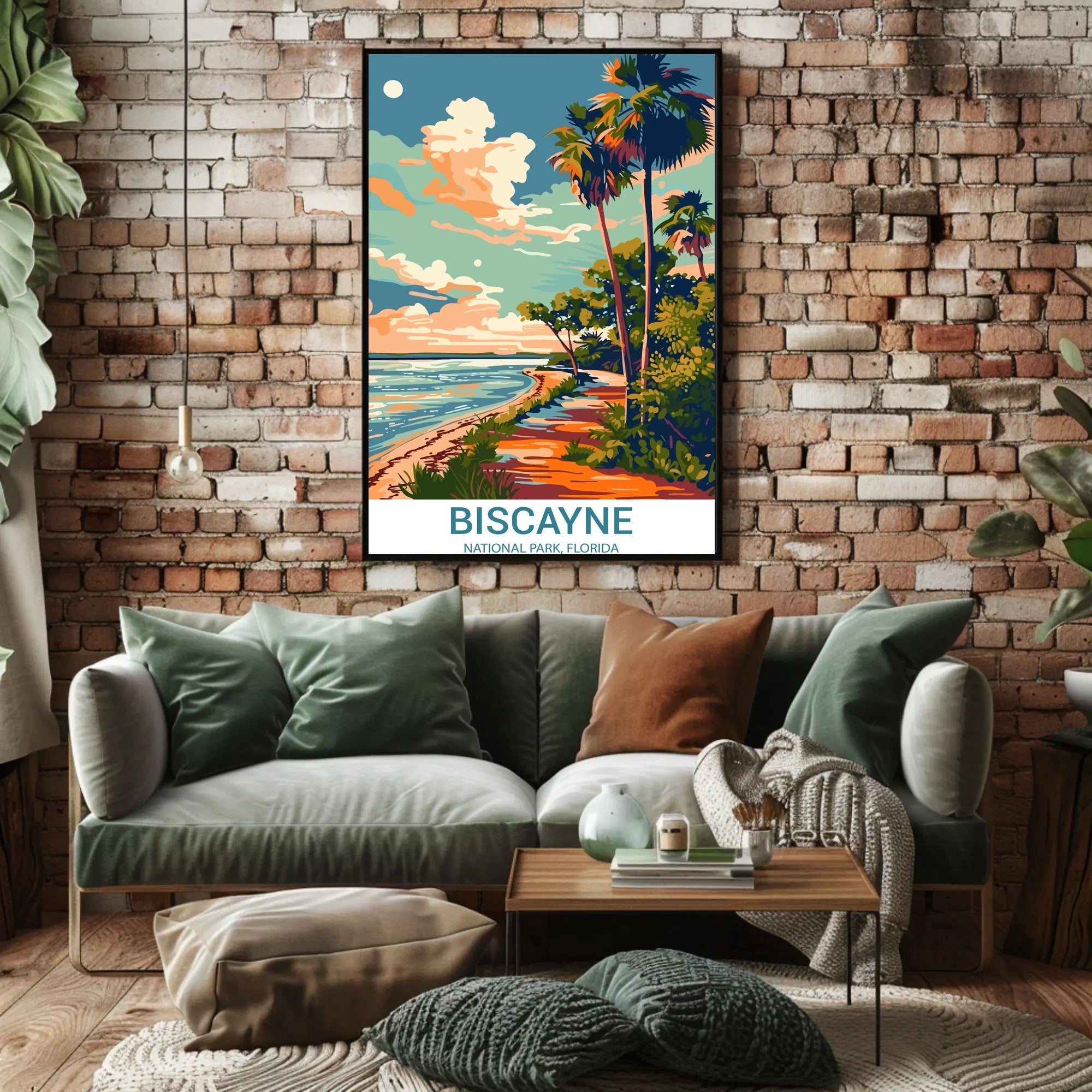 Biscayne National Park Vibrant Tropical Travel Poster