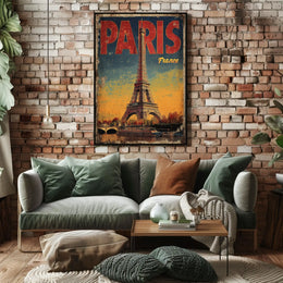 Paris Vintage Travel Poster