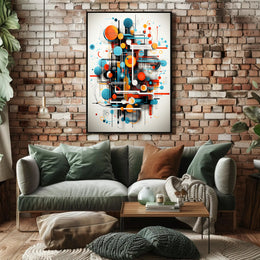 Abstract Geometric Symphony Abstract Poster PosterGoat