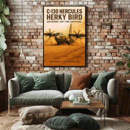 C-130 Hercules Herky Bird Poster PosterGoat