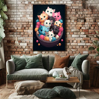 Basket Of Kittens Poster