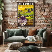 Travel to Charmey: Vintage Swiss Village Travel Poster PosterGoat