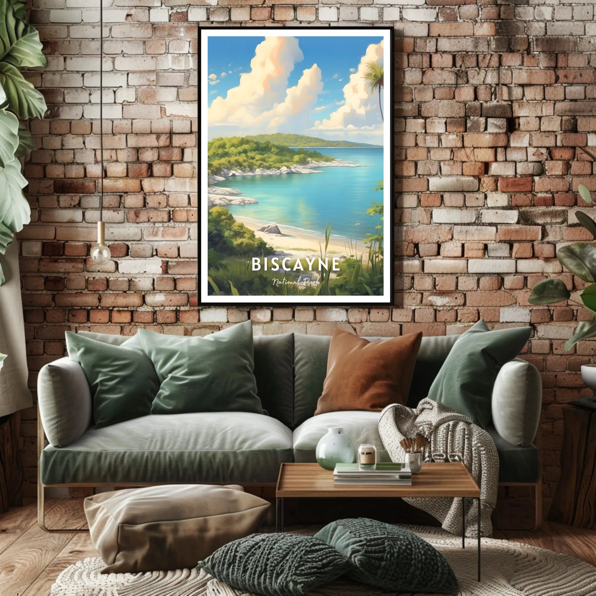 Biscayne National Park Travel Poster Vintage Print