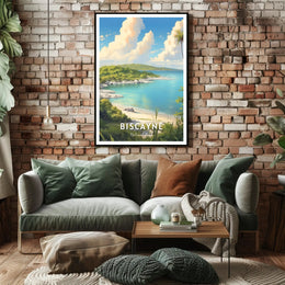 Biscayne National Park Travel Poster Vintage Print