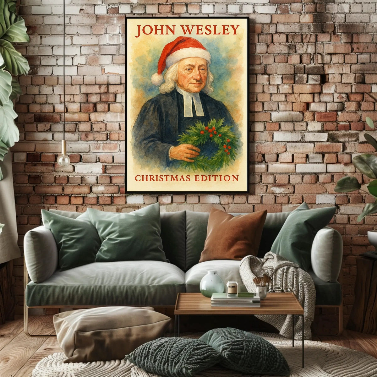 Stylized Christmas Historical Figure Portrait - Artistic Poster